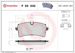 BREMBO Set placute frana BREMBO P 65 040 (P 65 040)