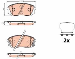 TRW Set placute frana TRW GDB3640 (GDB3640)