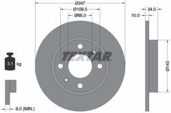 TEXTAR Disc frana TEXTAR 92029803 - fixbox