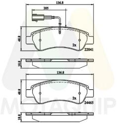 MOTAQUIP Set placute frana MOTAQUIP LVXL1865 (LVXL1865)