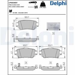 DELPHI Set placute frana DELPHI LP5036EV (LP5036EV)