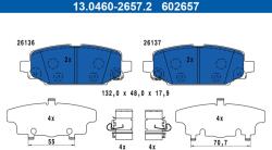 ATE Set placute frana ATE 13.0460-2657.2 (13.0460-2657.2)