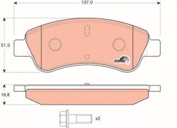 TRW Set placute frana TRW GDB1463 (GDB1463)