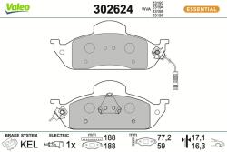 VALEO Set placute frana VALEO 302624 (302624)