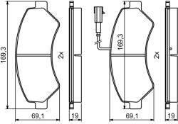 Bosch Set placute frana, frana disc BOSCH 0 986 494 799 - fixbox