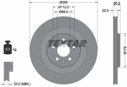 TEXTAR Disc frana TEXTAR 92241803 (92241803)