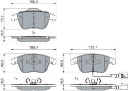 Bosch Set placute frana BOSCH 0 986 494 372 (0 986 494 372)
