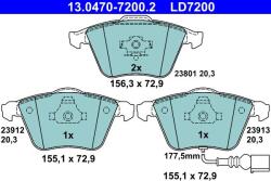 ATE Set placute frana ATE 13.0470-7200.2 (13.0470-7200.2)