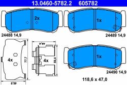 ATE Set placute frana ATE 13.0460-5782.2 (13.0460-5782.2) - fixbox