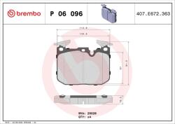 BREMBO Set placute frana BREMBO P 06 096 (P 06 096)