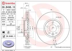 BREMBO Disc frana BREMBO 09. B498.11 (09.B498.11)