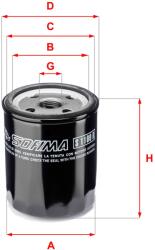 SOFIMA Filtru ulei SOFIMA S 1100 R (S 1100 R) - fixbox