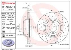 BREMBO Disc frana BREMBO 09. A259.1X - fixbox