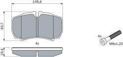Bosch Set placute frana BOSCH 0 986 424 750 (0 986 424 750)