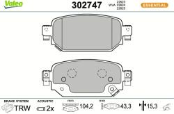 VALEO Set placute frana VALEO 302747 (302747)