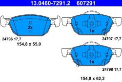 ATE Set placute frana ATE 13.0460-7291.2 (13.0460-7291.2)