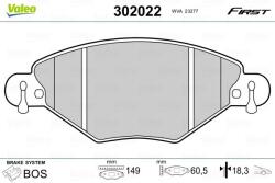 VALEO Set placute frana VALEO 302022 (302022)