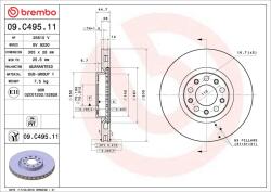 BREMBO Disc frana BREMBO 09. C495.11 (09.C495.11)