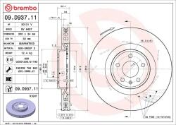 BREMBO Disc frana BREMBO 09. D937.11 (09.D937.11)