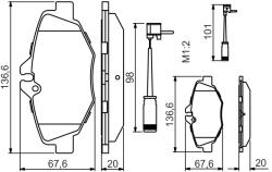 Bosch Set placute frana BOSCH 0 986 494 285 (0 986 494 285)
