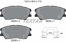 TEXTAR Set placute frana TEXTAR 2622401 (2622401)