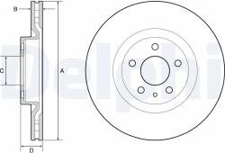 DELPHI Disc frana DELPHI BG4654C (BG4654C) - fixbox