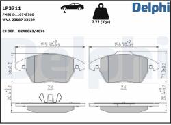 DELPHI Set placute frana DELPHI LP3711 (LP3711)