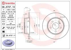 BREMBO Disc frana BREMBO 08. A737.11 (08.A737.11)