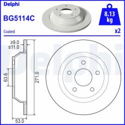 DELPHI Disc frana DELPHI BG5114C - fixbox