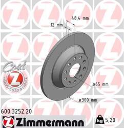 ZIMMERMANN Disc frana ZIMMERMANN 600.3252. 20 (600.3252.20)