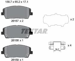 TEXTAR Set placute frana TEXTAR 2615701 (2615701)