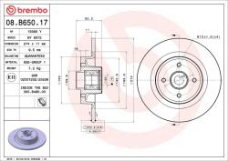 BREMBO Disc frana BREMBO 08. B650.17 (08.B650.17)