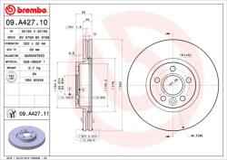 BREMBO Disc frana BREMBO 09. A427.11 (09.A427.11)