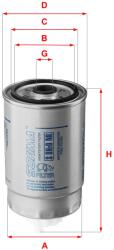 SOFIMA Filtru combustibil SOFIMA S 0H2O NR (S 0H2O NR) - fixbox
