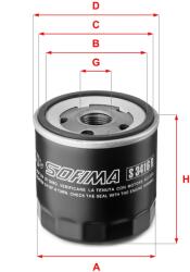 SOFIMA Filtru ulei SOFIMA S 3416 R (S 3416 R) - fixbox