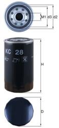 MAHLE Filtru combustibil MAHLE KC 28 (KC 28) - fixbox