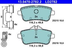 ATE Set placute frana ATE 13.0470-2782.2 (13.0470-2782.2)