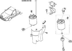 Original Renault Filtru combustibil ORIGINAL RENAULT 16 40 039 78R (16 40 039 78R)