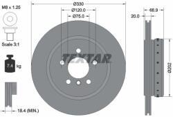 TEXTAR Disc frana TEXTAR 92265925 (92265925)