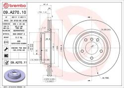 BREMBO Disc frana BREMBO 09. A270.11 (09.A270.11) - fixbox