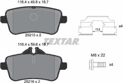 TEXTAR Set placute frana TEXTAR 2521502 (2521502) - fixbox