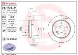 BREMBO Disc frana BREMBO 08.4738. 21 (08.4738.21)