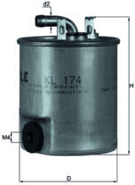 MAHLE Filtru combustibil MAHLE KL 174 (KL 174) - fixbox