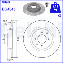 DELPHI Disc frana DELPHI BG4045 (BG4045) - fixbox