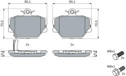 Bosch Set placute frana BOSCH 0 986 424 471 (0 986 424 471)
