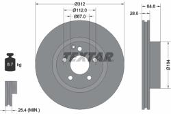 TEXTAR Disc frana TEXTAR 92115305 (92115305)