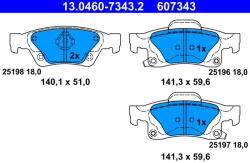 ATE Set placute frana, frana disc ATE 13.0460-7343.2 - fixbox