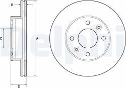 DELPHI Disc frana DELPHI BG3935C (BG3935C) - fixbox