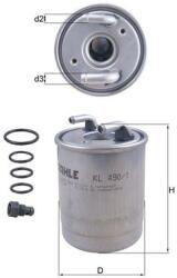 MAHLE Filtru combustibil MAHLE KL 490/1D (KL 490/1D) - fixbox