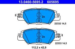 ATE Set placute frana ATE 13.0460-5695.2 (13.0460-5695.2)